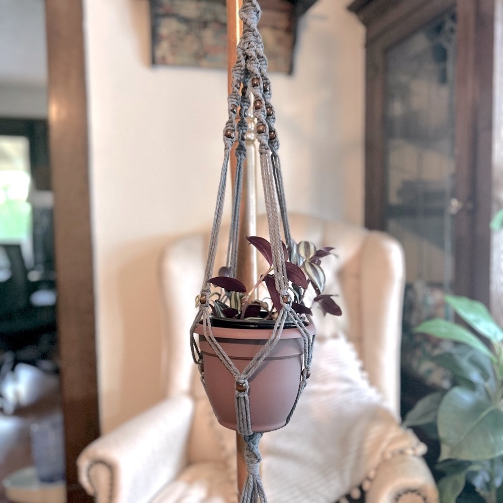 Handmade Slate Gray Plant Hanger